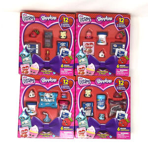 Set 4 Shopkins Real Littles Valentines 12 pc 48 total 24 Shopkins 24 Mini Packs
